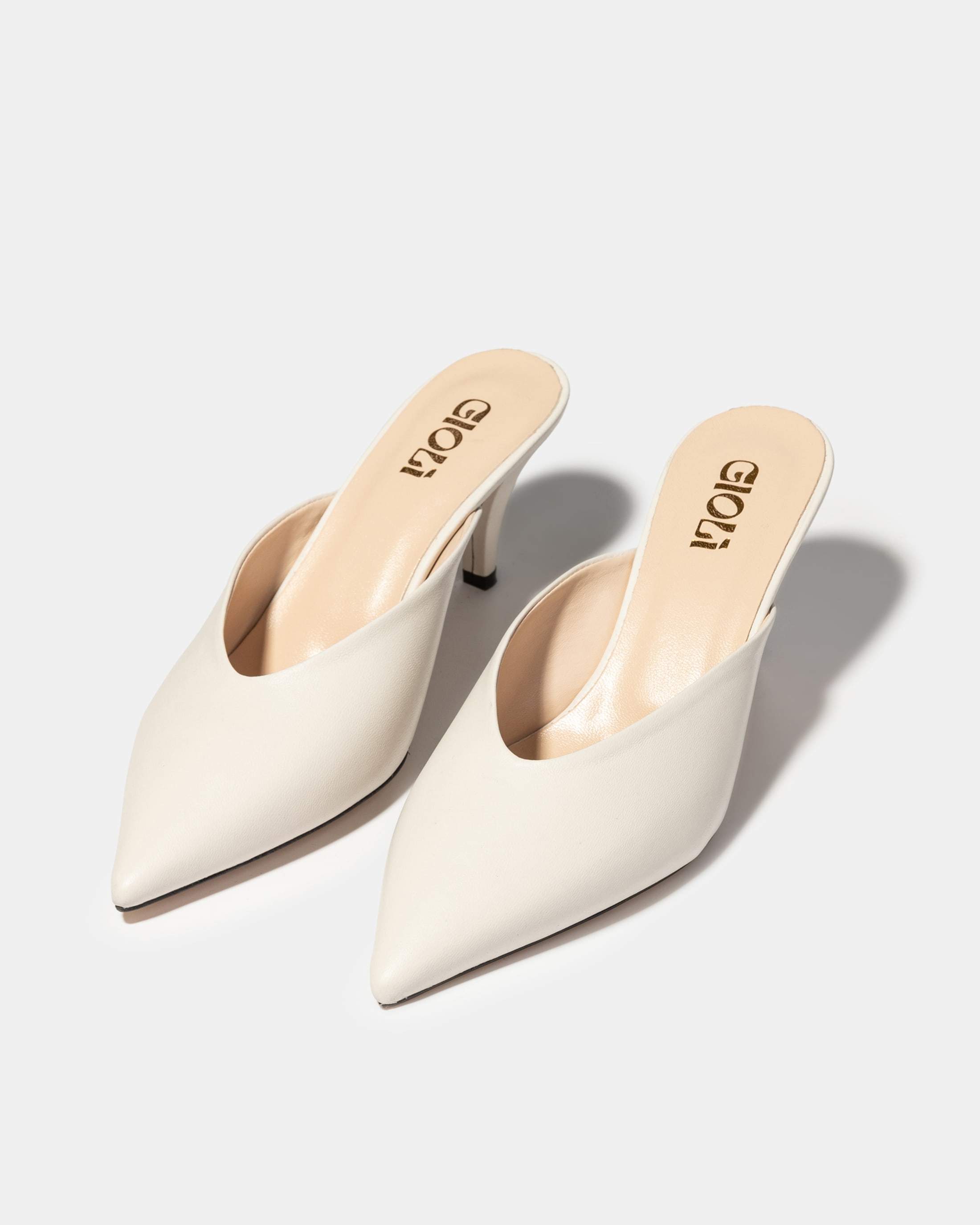 Бежевые кожаные мюли - Image 2 of 4