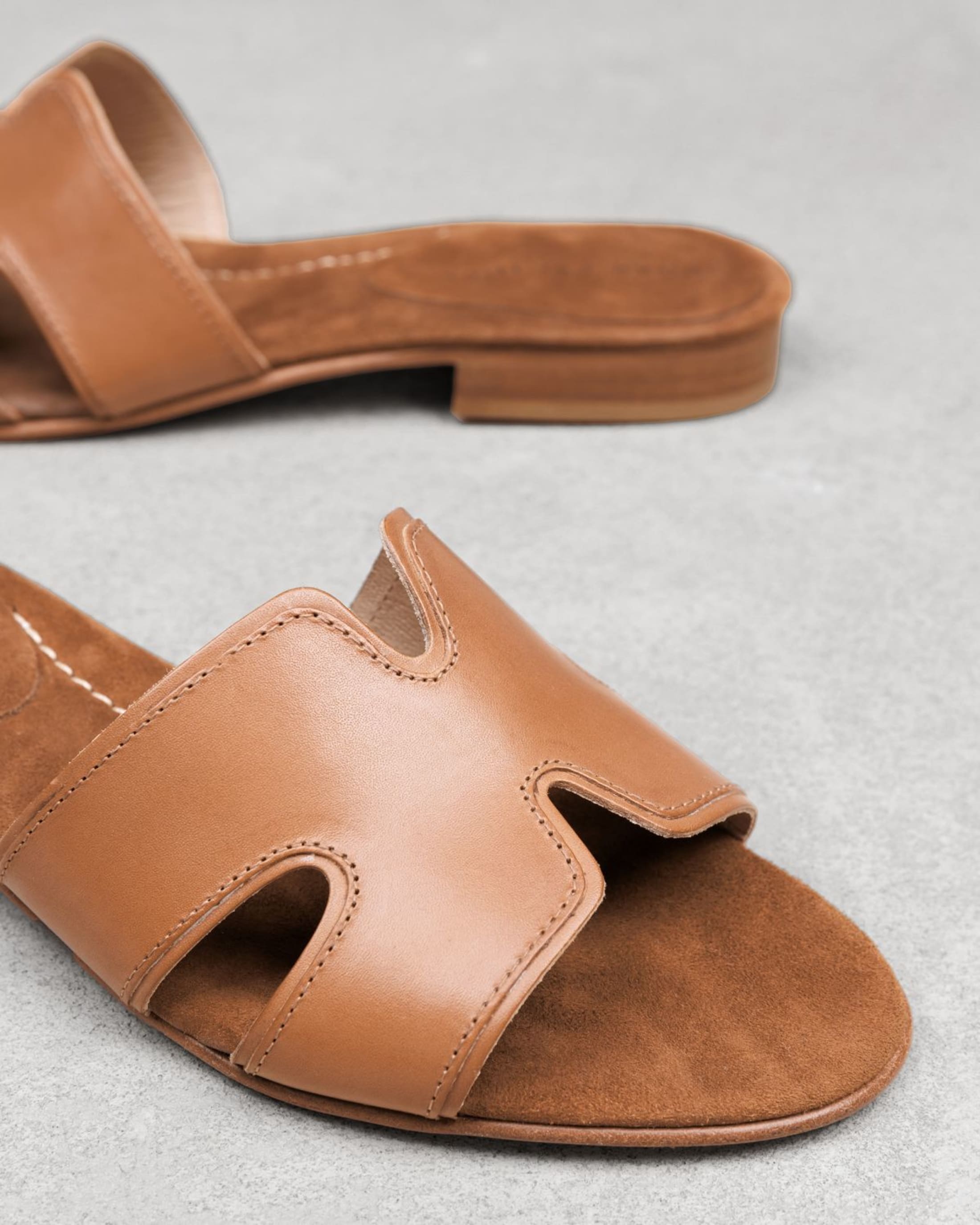 Коричневые кожаные пантолеты - Image 4 of 4