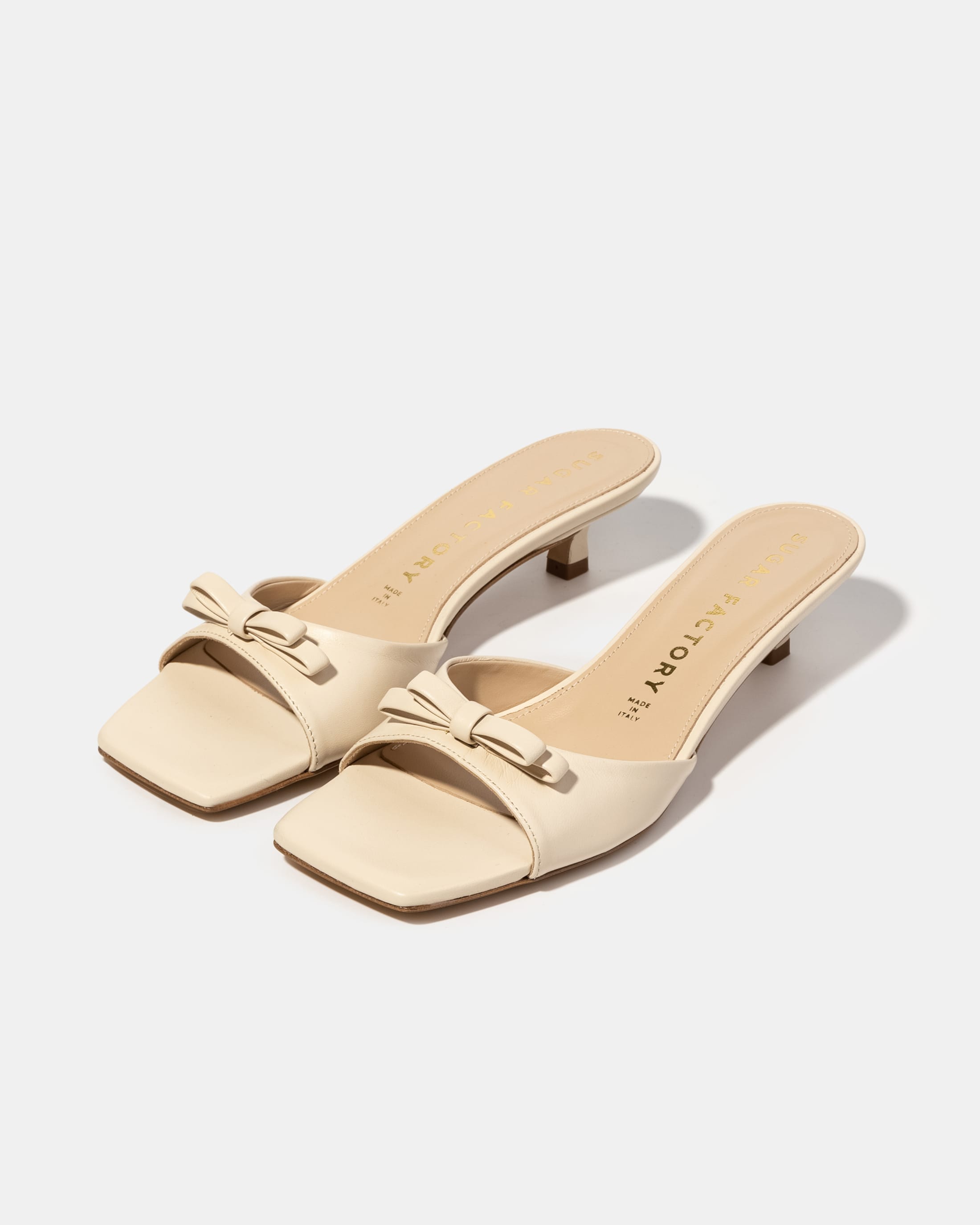 Бежевые мюли с бантиком - Image 2 of 5