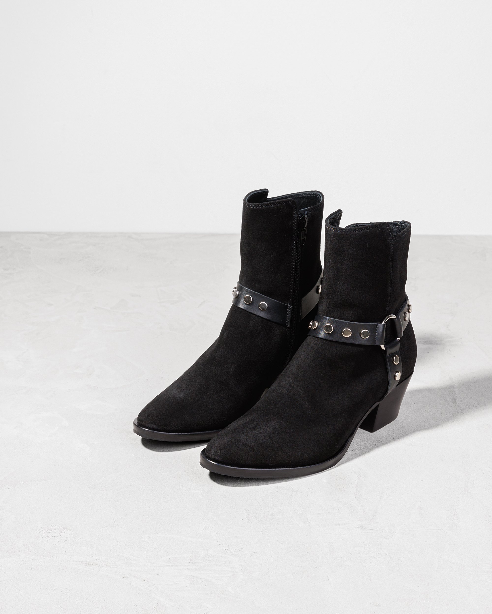 Черные ботильоны из замши на каблуке - Image 2 of 5