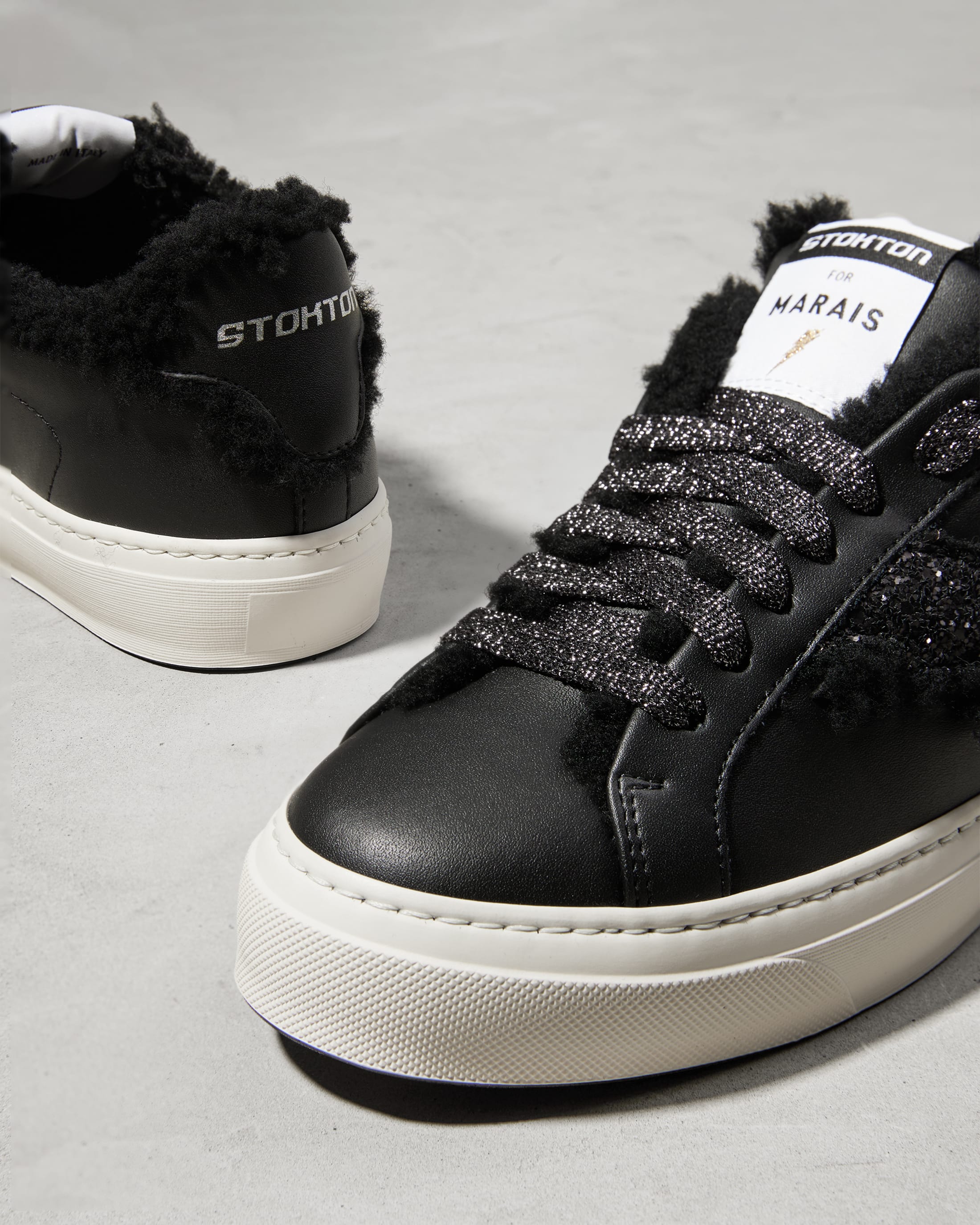 Черные утепленные кеды