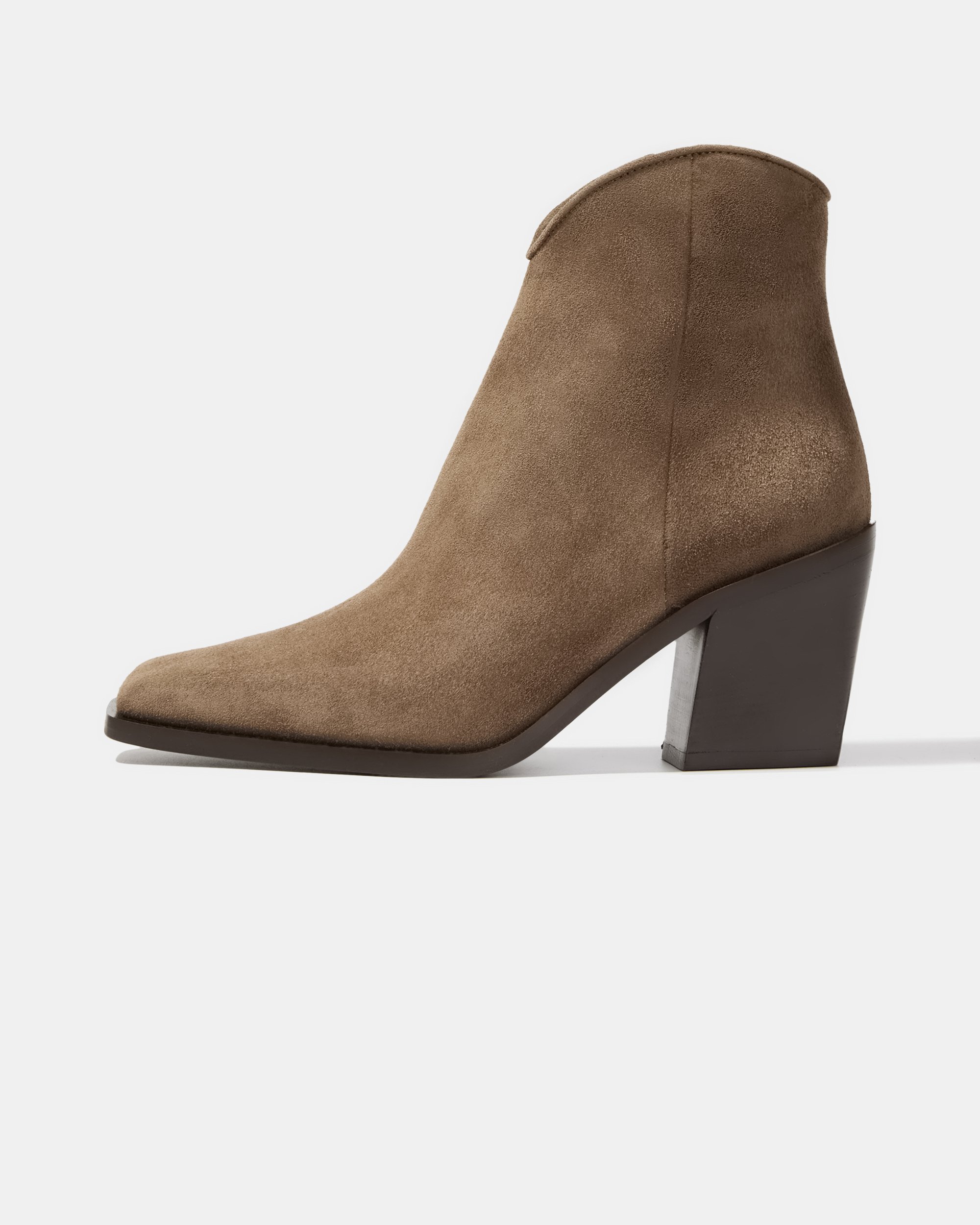 Бежевые замшевые ботильоны - Main image