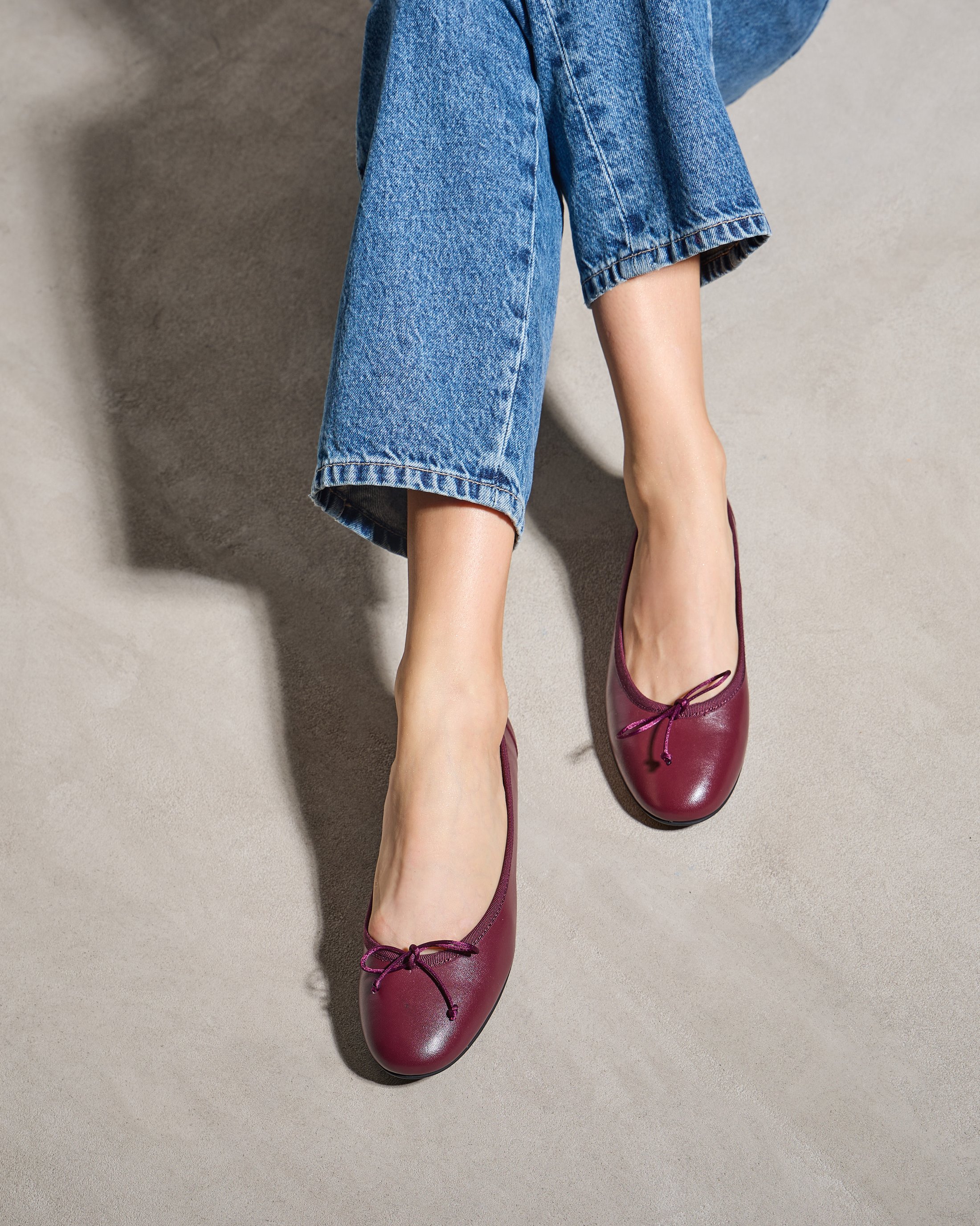 Бордовые балетки из натуральной кожи - Image 7 of 7