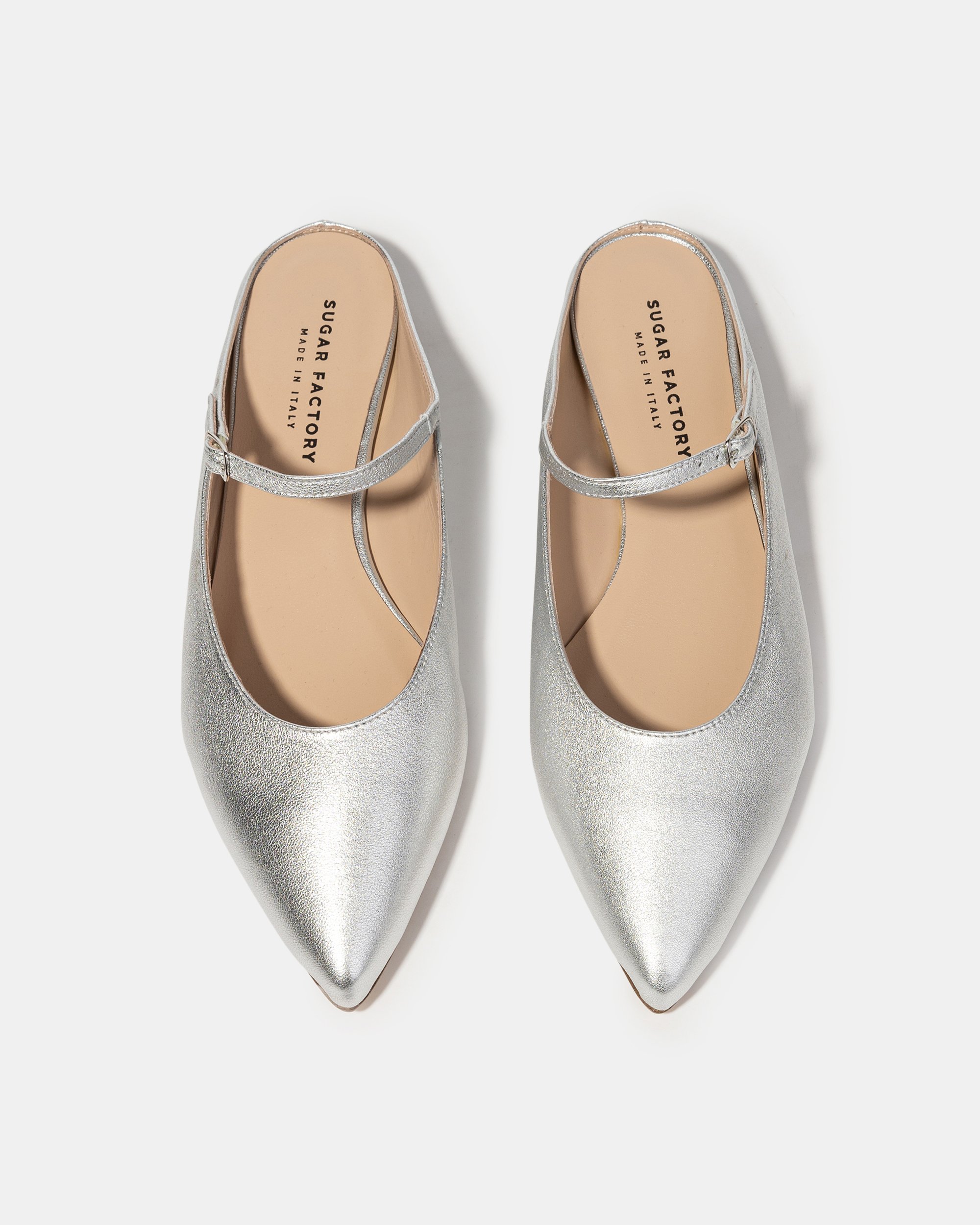 Серебристые кожаные слиперы - Image 3 of 4