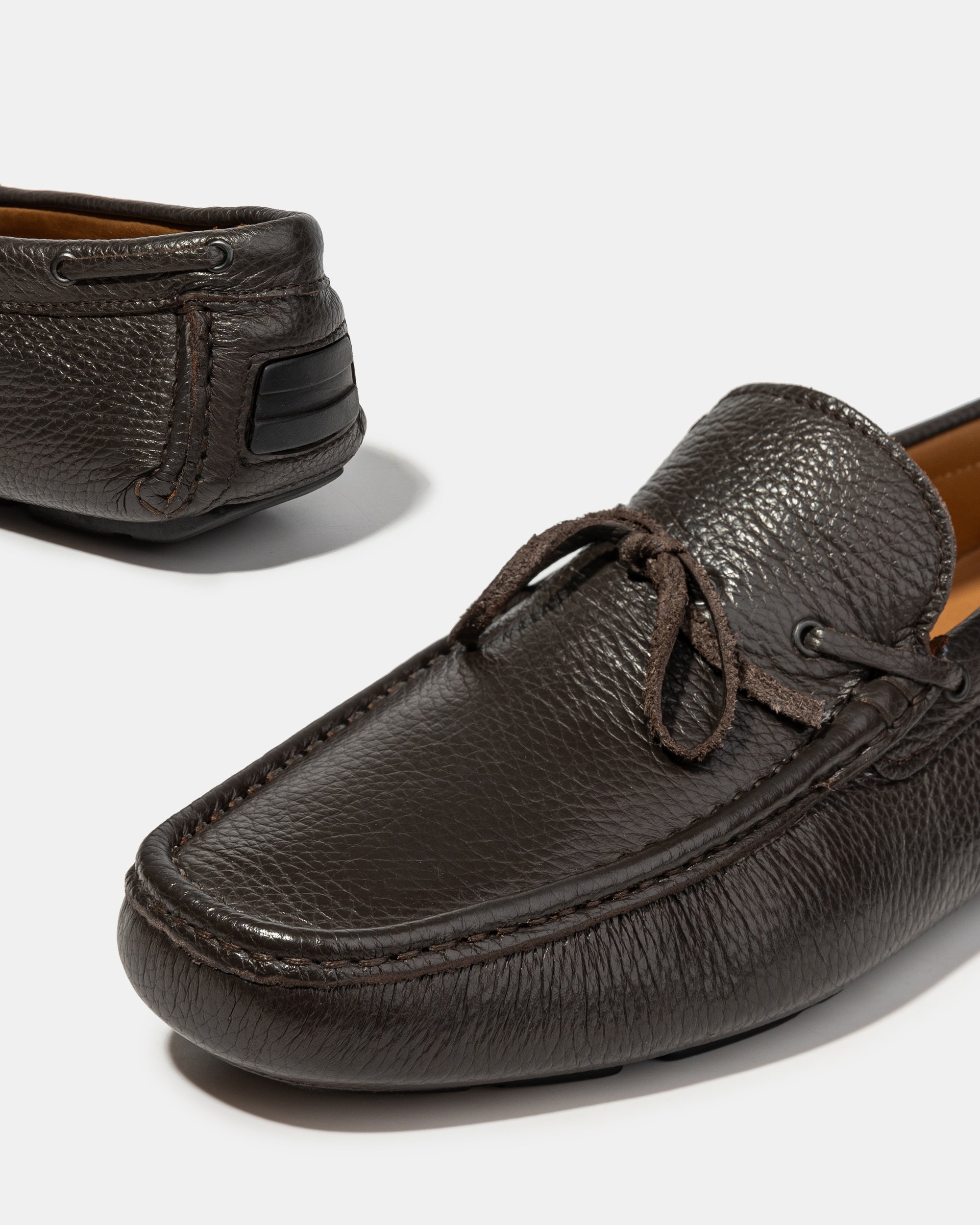 Темно-коричневые кожаные мокасины - Image 4 of 5