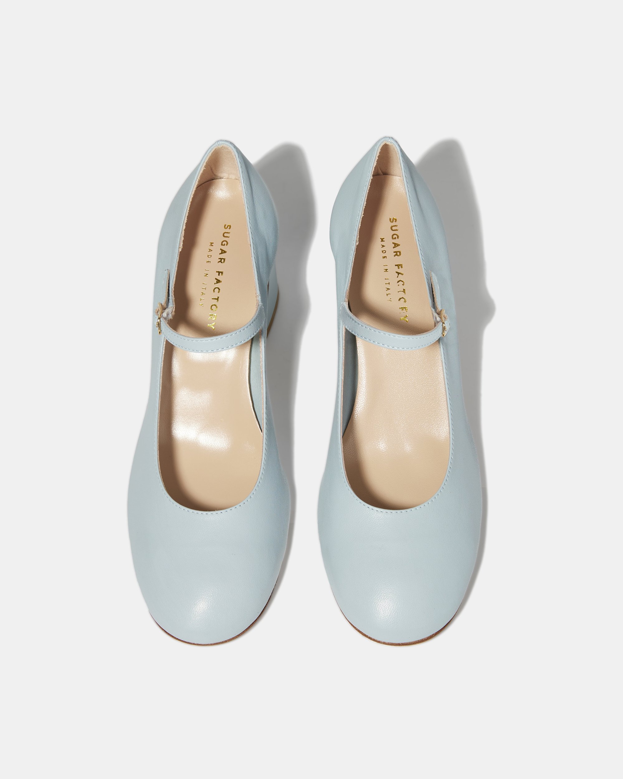 Голубые туфли-мэри джейн из натуральной кожи  - Image 4 of 4