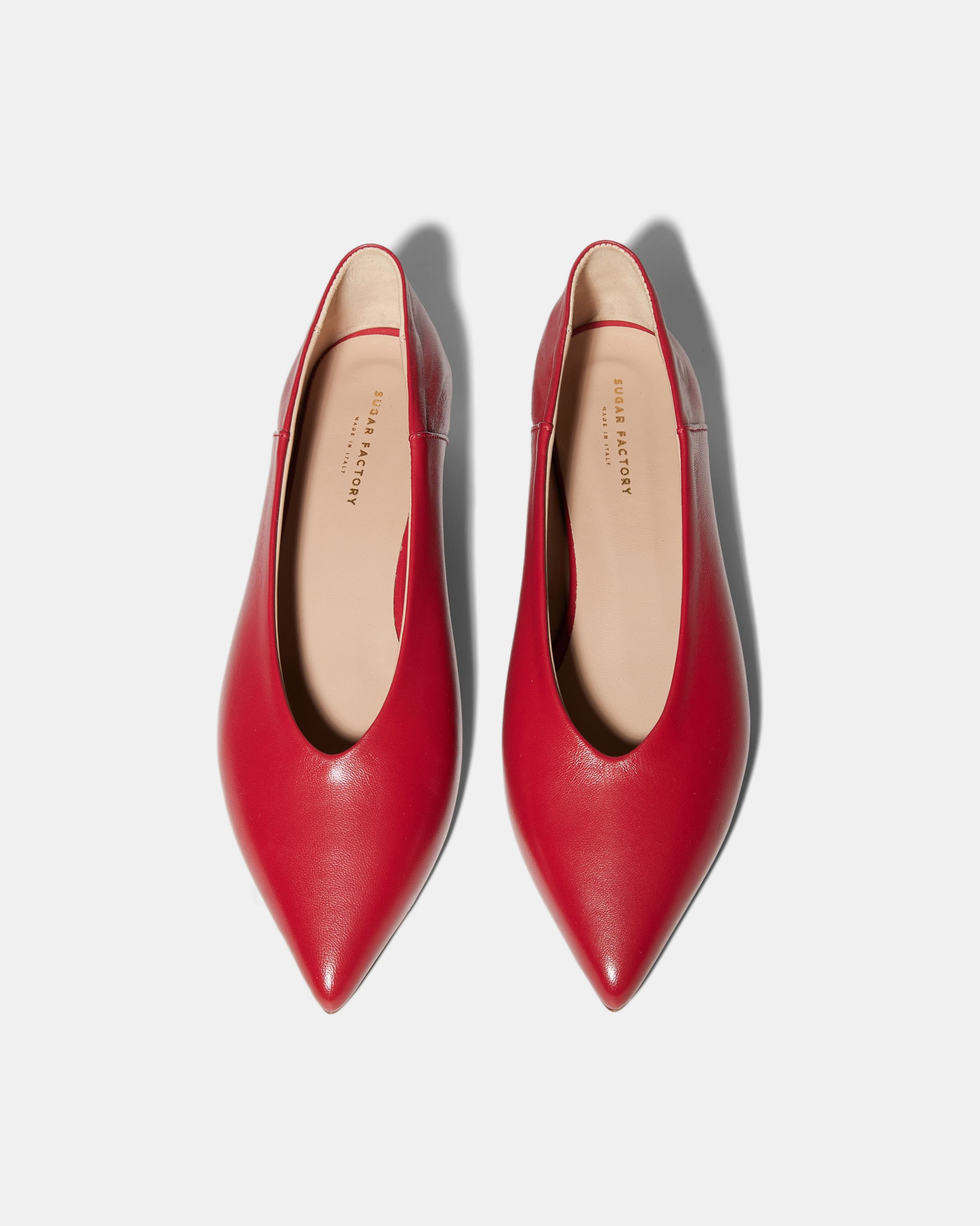 Бордовые кожаные туфли на низком каблуке 