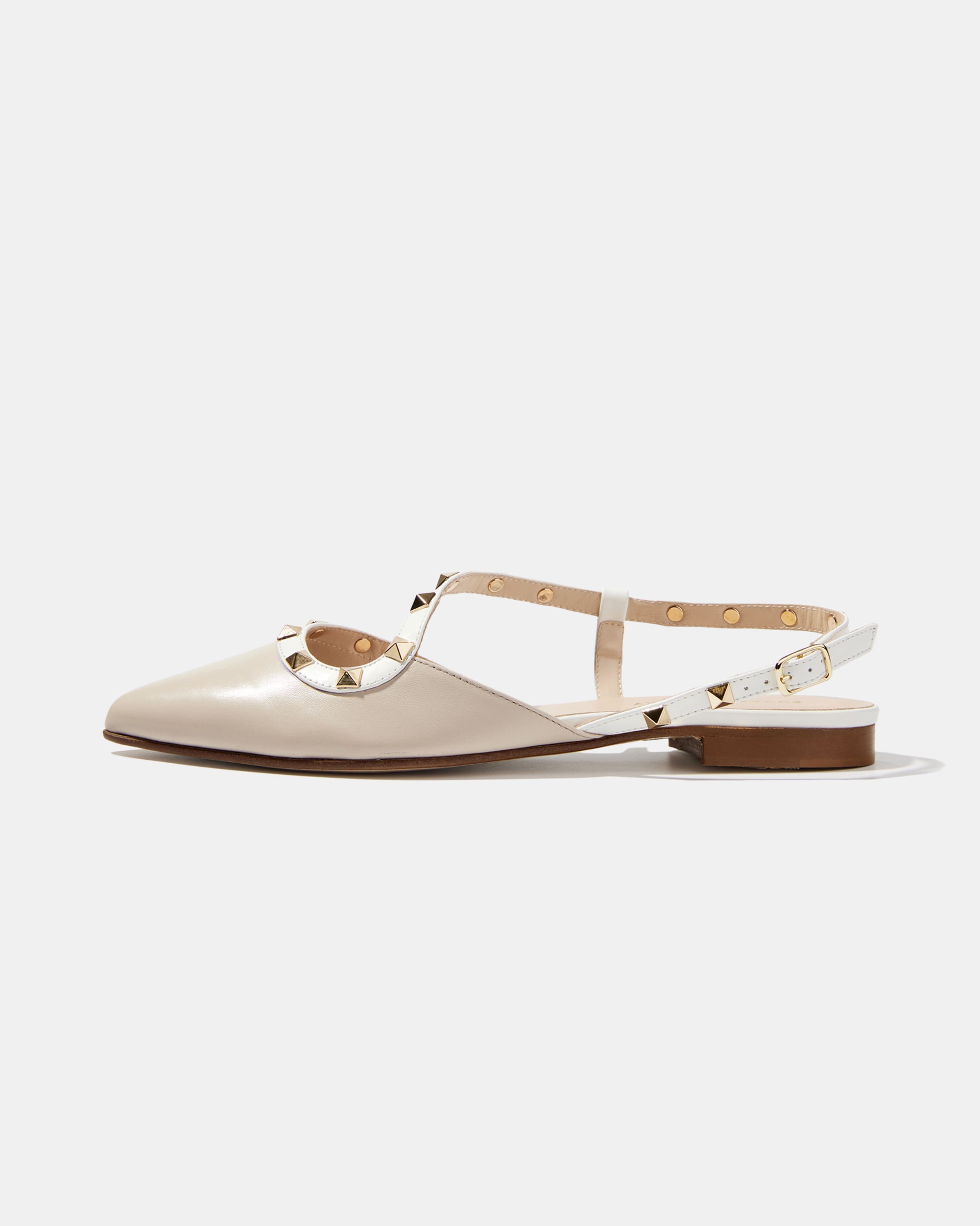 Бежевые кожаные туфли