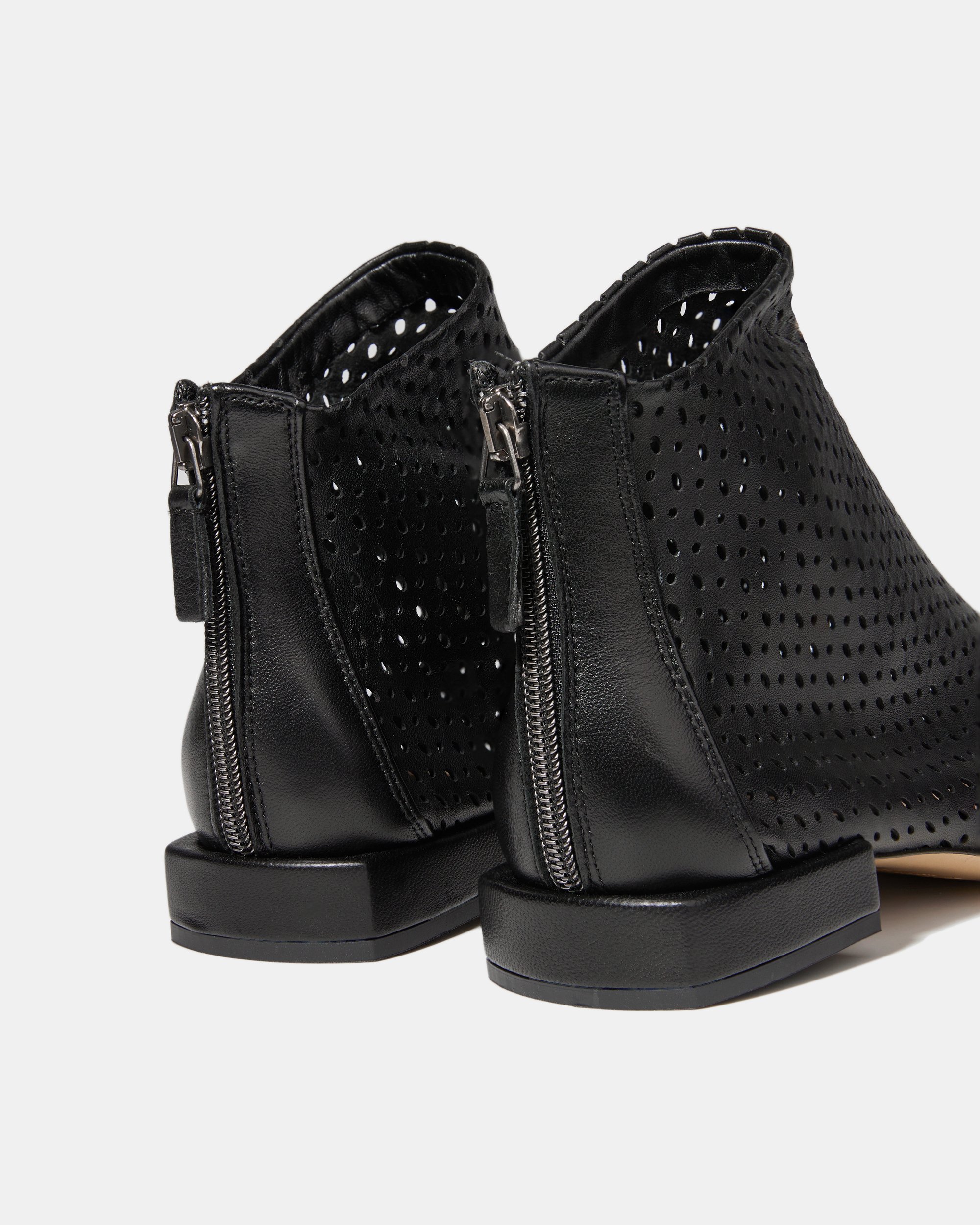 Черные перфорированные ботинки из натуральной кожи  - Image 4 of 4