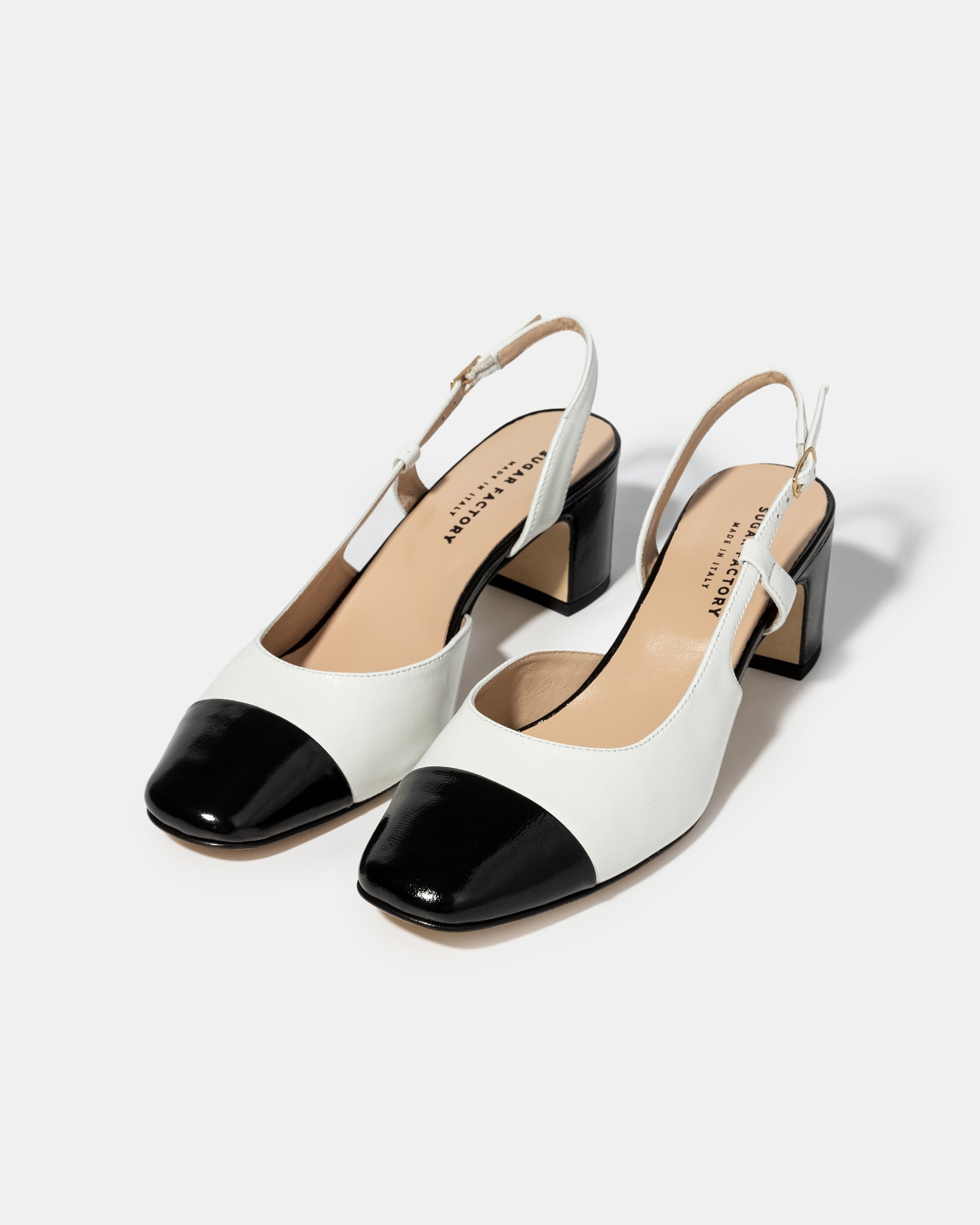 Черно-белые туфли из натуральной кожи - Image 2 of 4