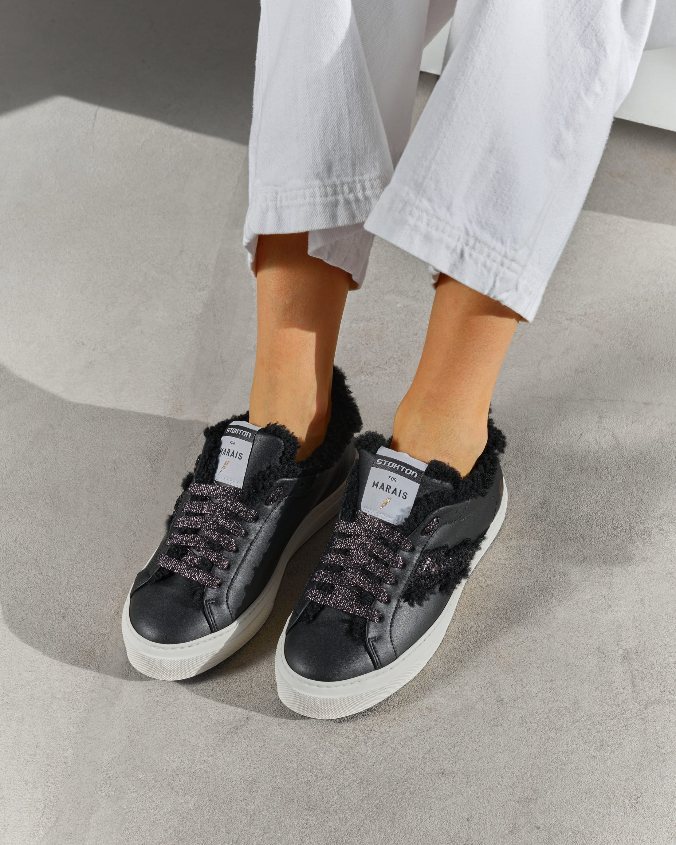 Черные утепленные кеды