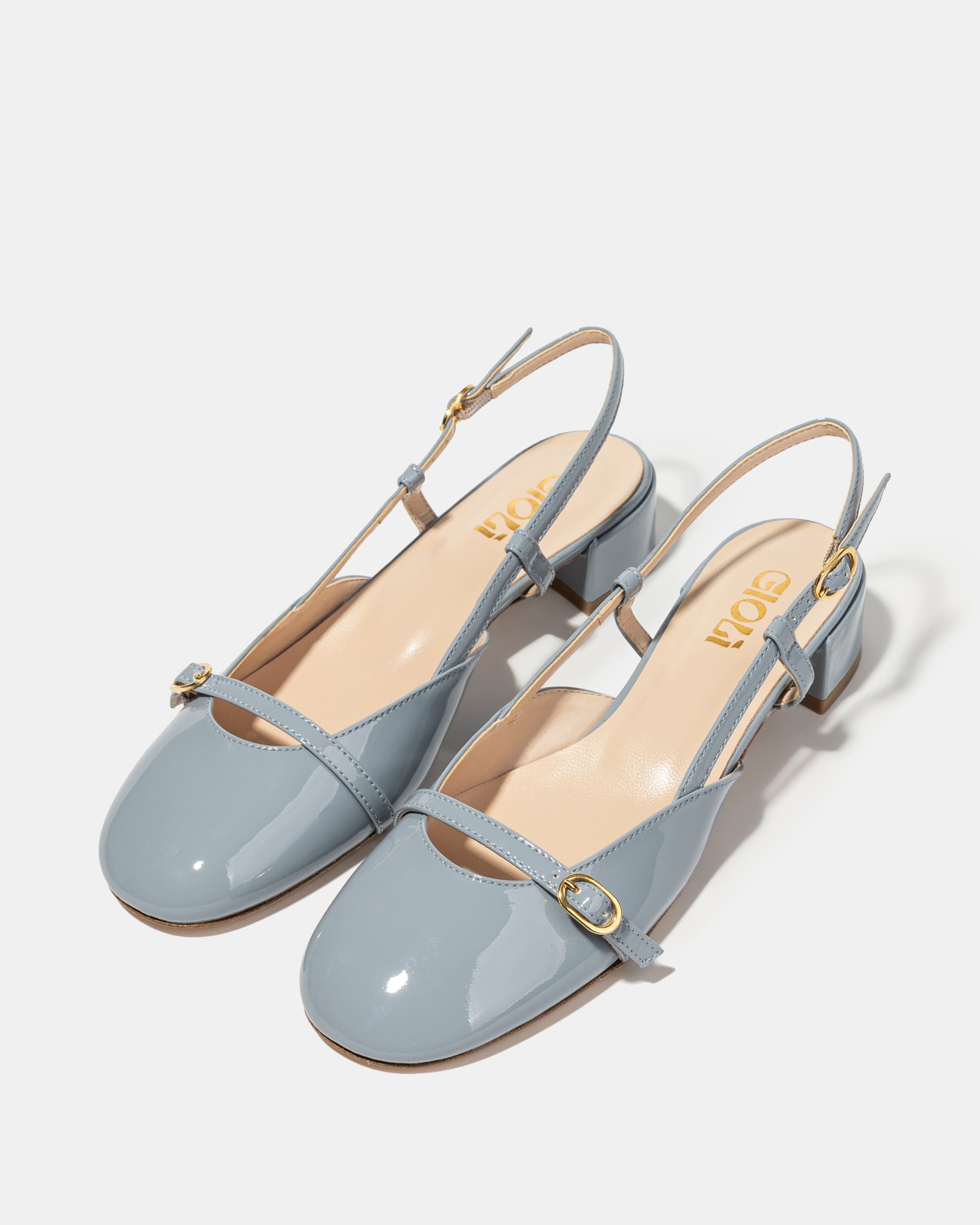 Голубые лакированные туфли на каблуке - Image 2 of 5