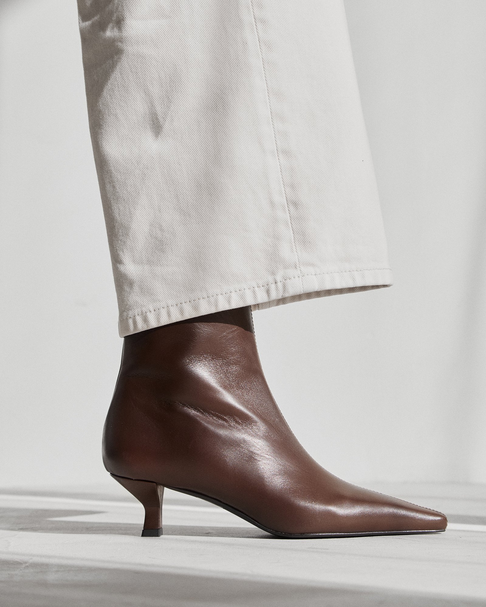 Темно-коричневые кожаные ботильоны - Image 5 of 5