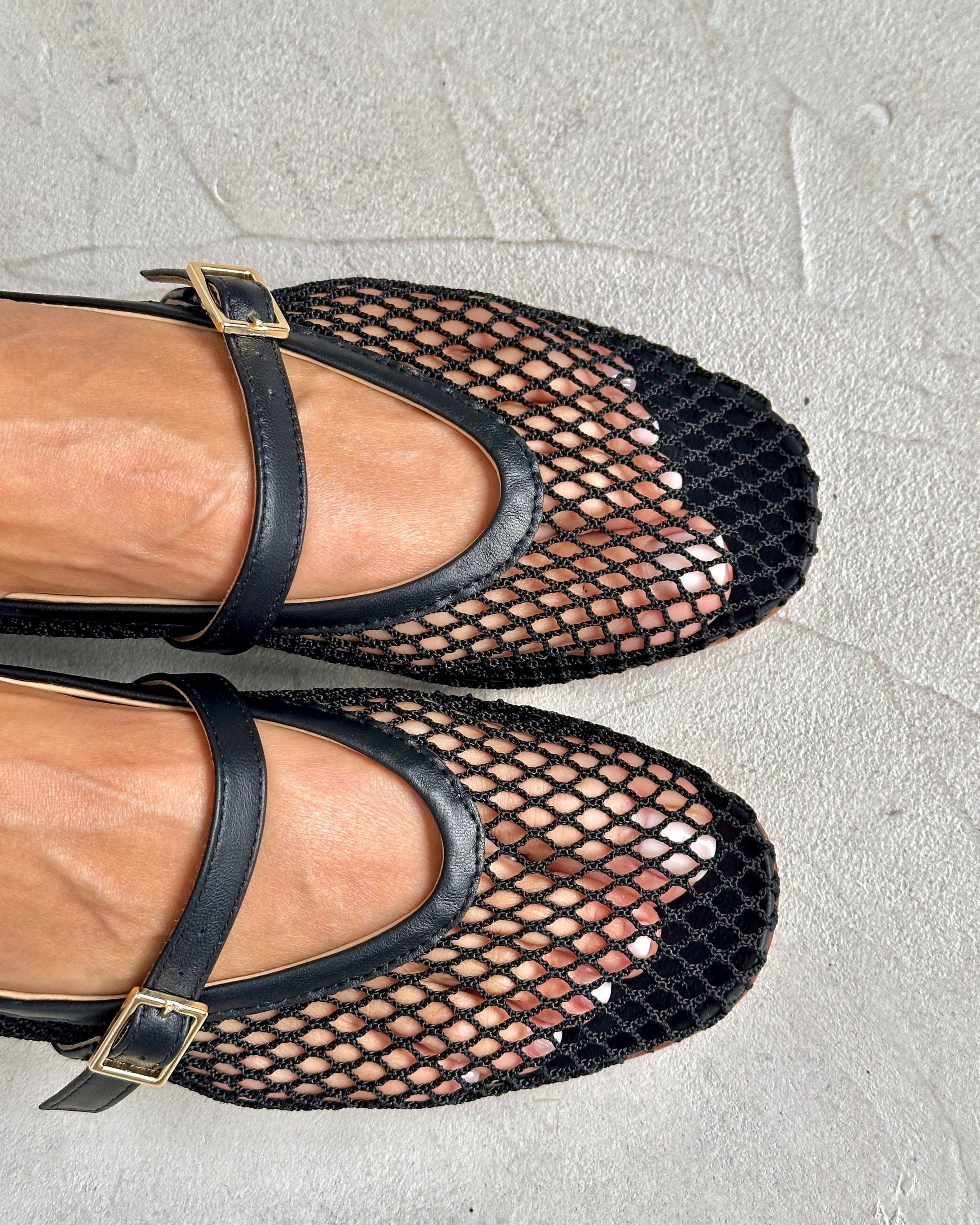 Черные балетки из текстильной сетки - Image 5 of 5