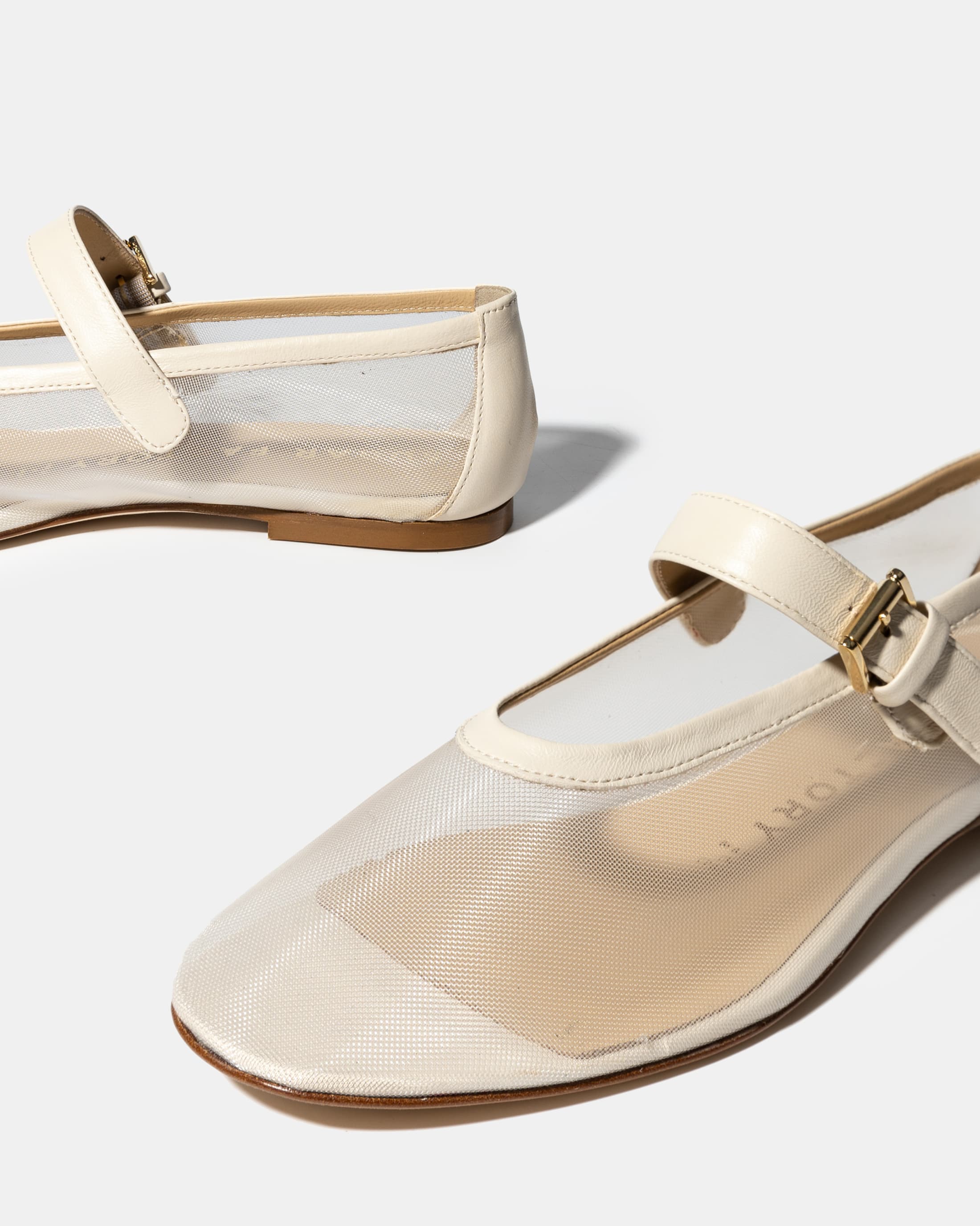 Белые балетки из текстильной сетки - Image 4 of 5