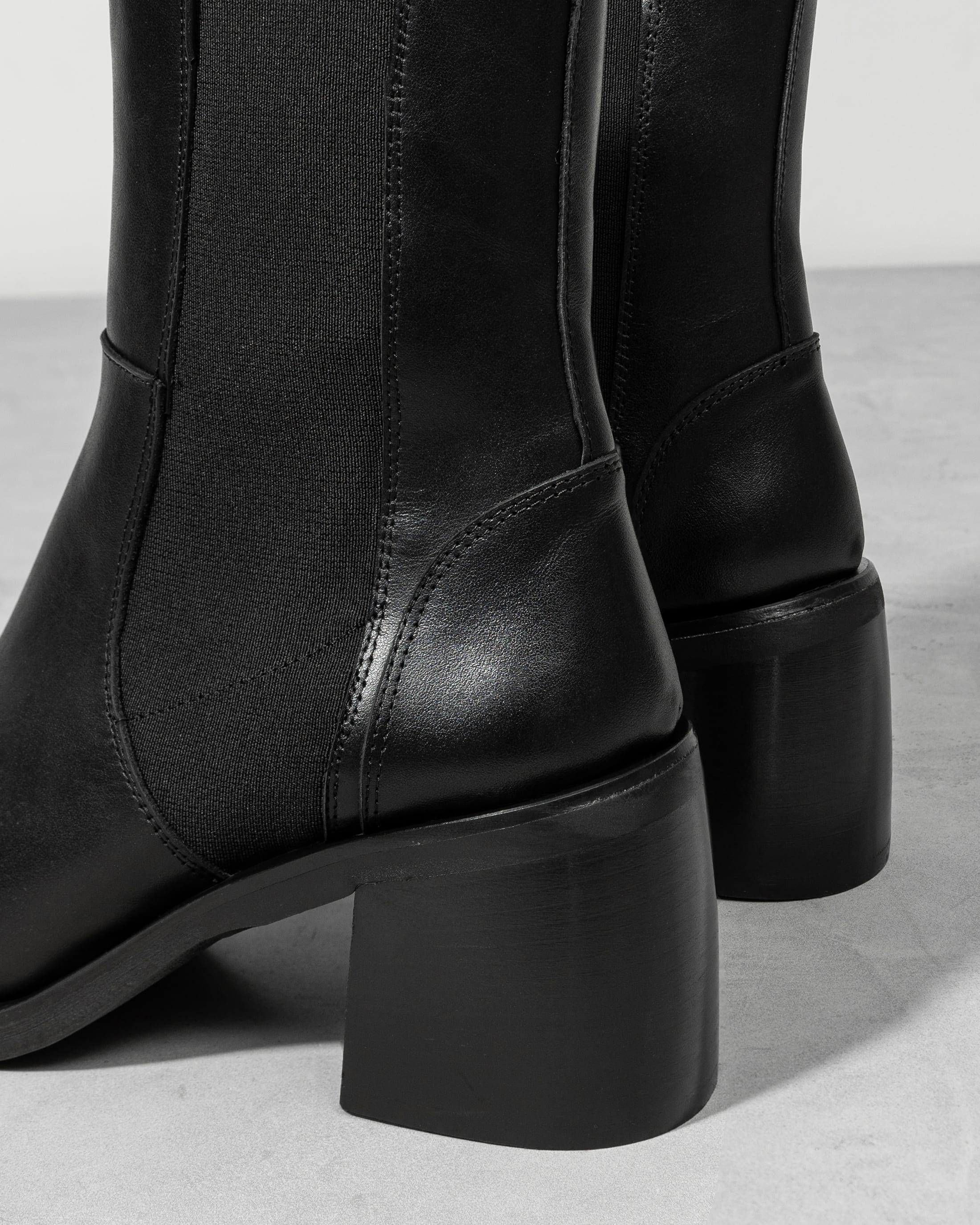 Черные кожаные полусапоги - Image 4 of 4