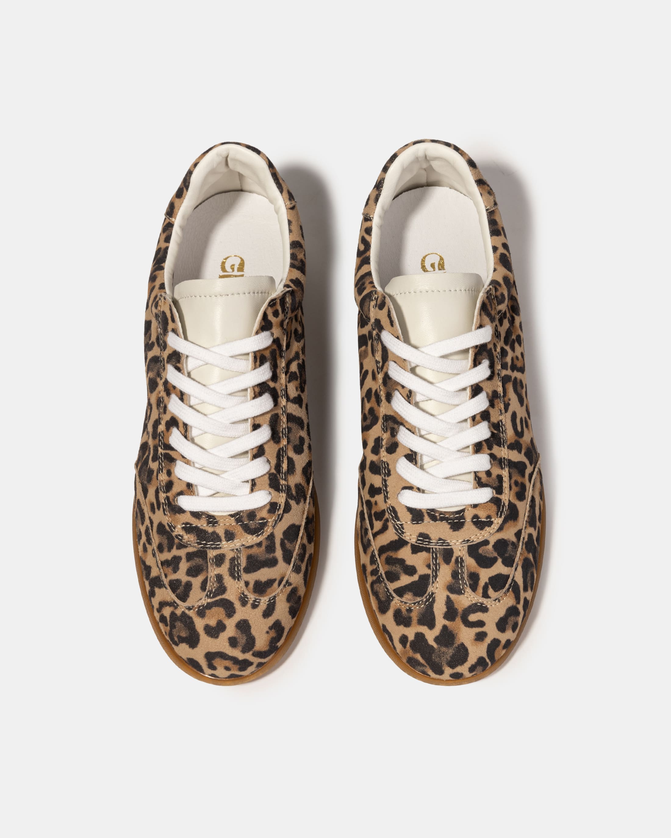 Замшевые кеды с леопардовым принтом