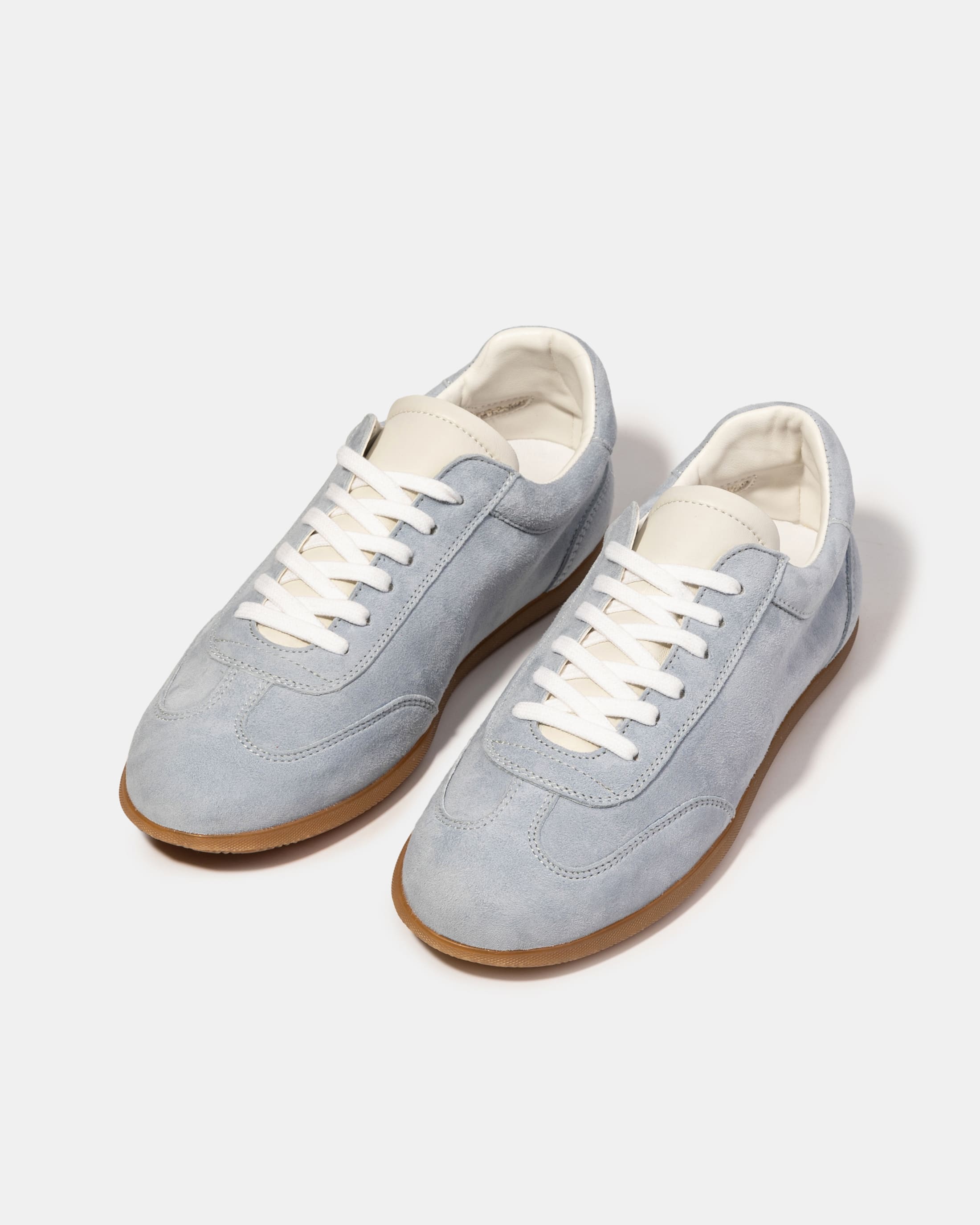 Голубые замшевые кеды