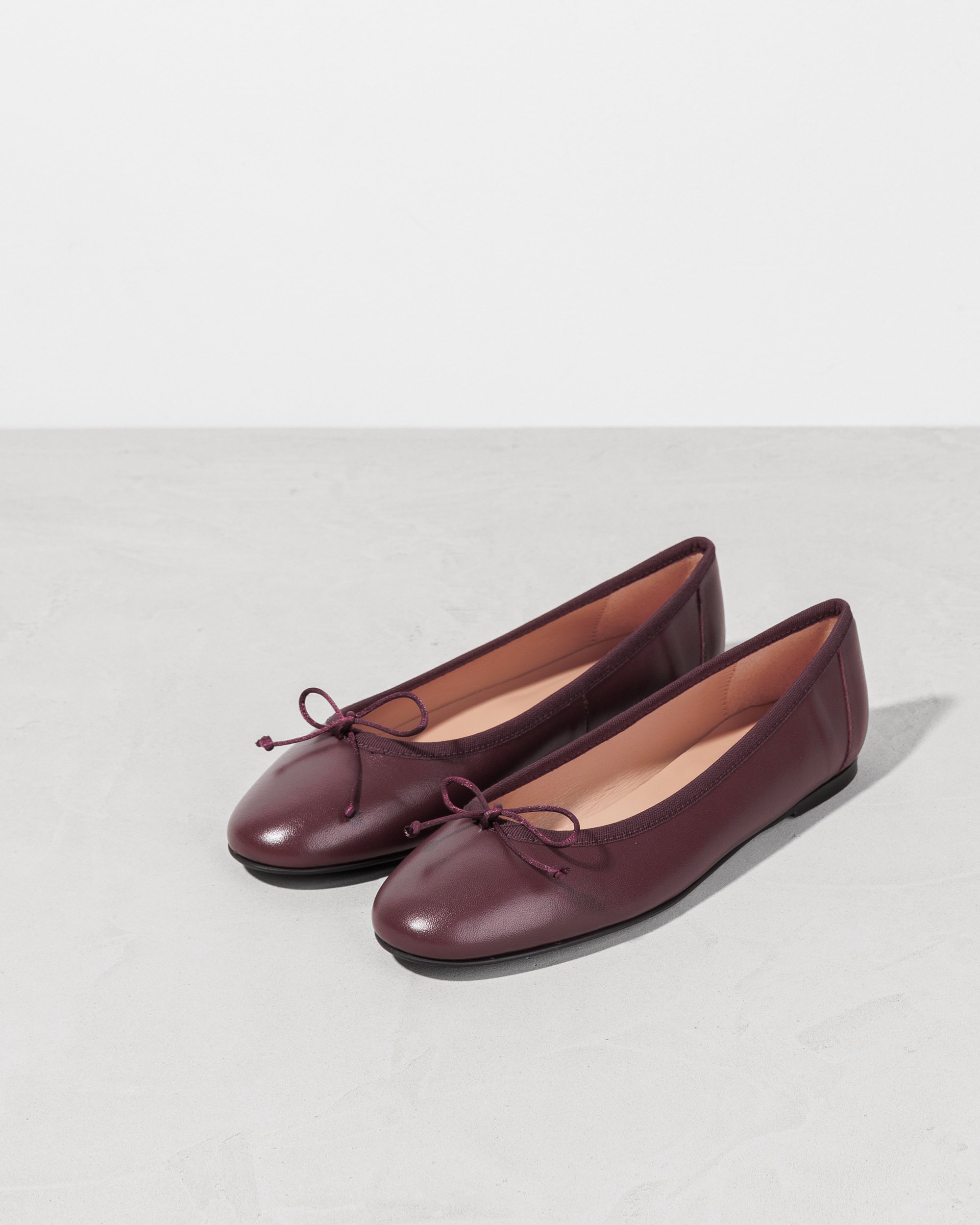 Бордовые балетки из натуральной кожи - Image 2 of 7
