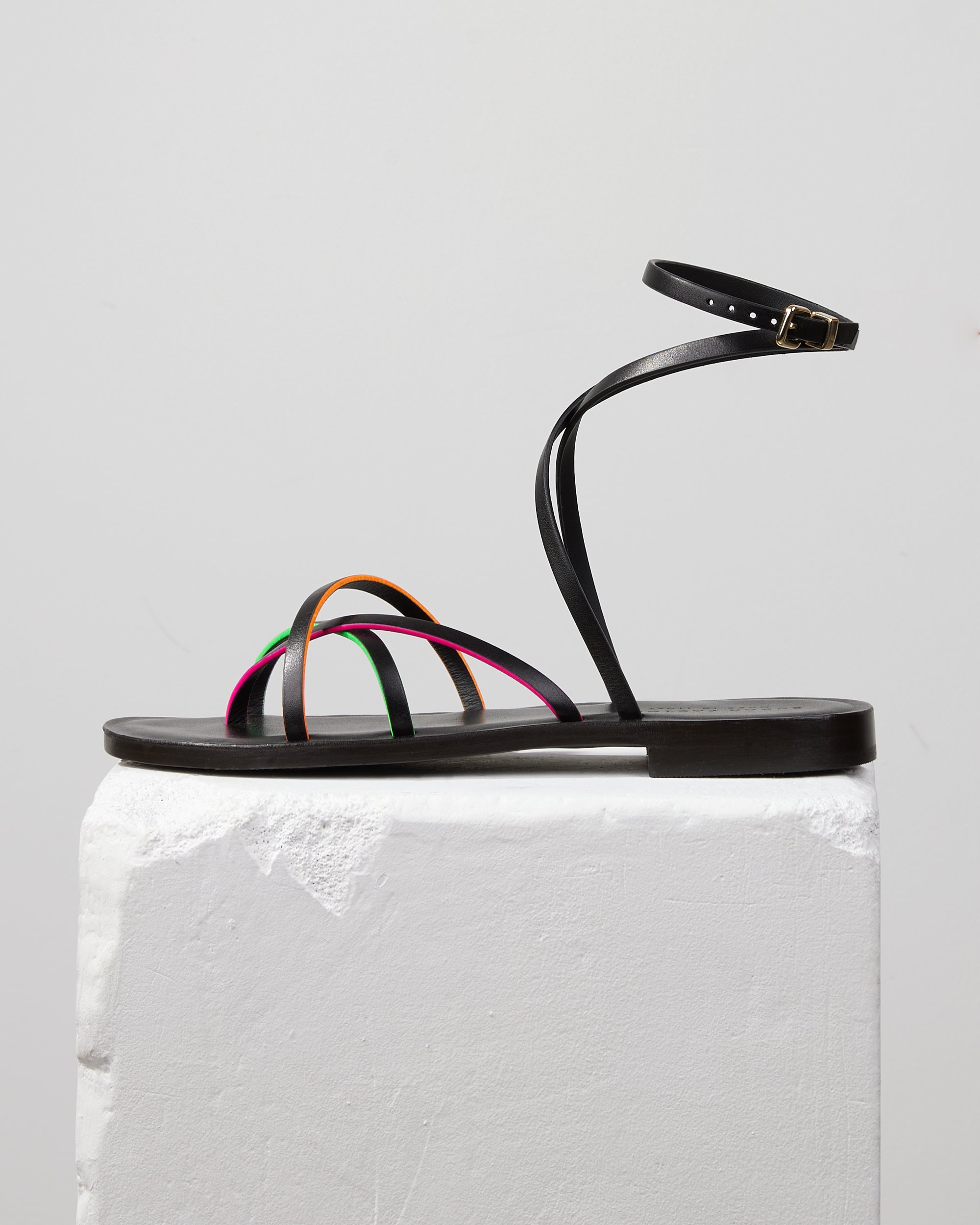 Черные кожаные босоножки - Main image