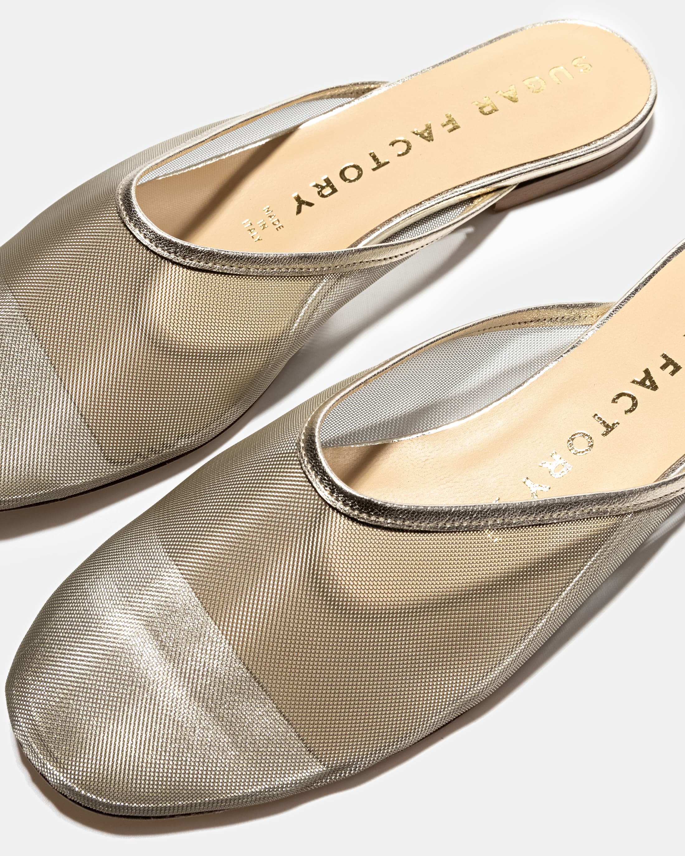 Серебристые слиперы из текстильной сетки - Image 4 of 5