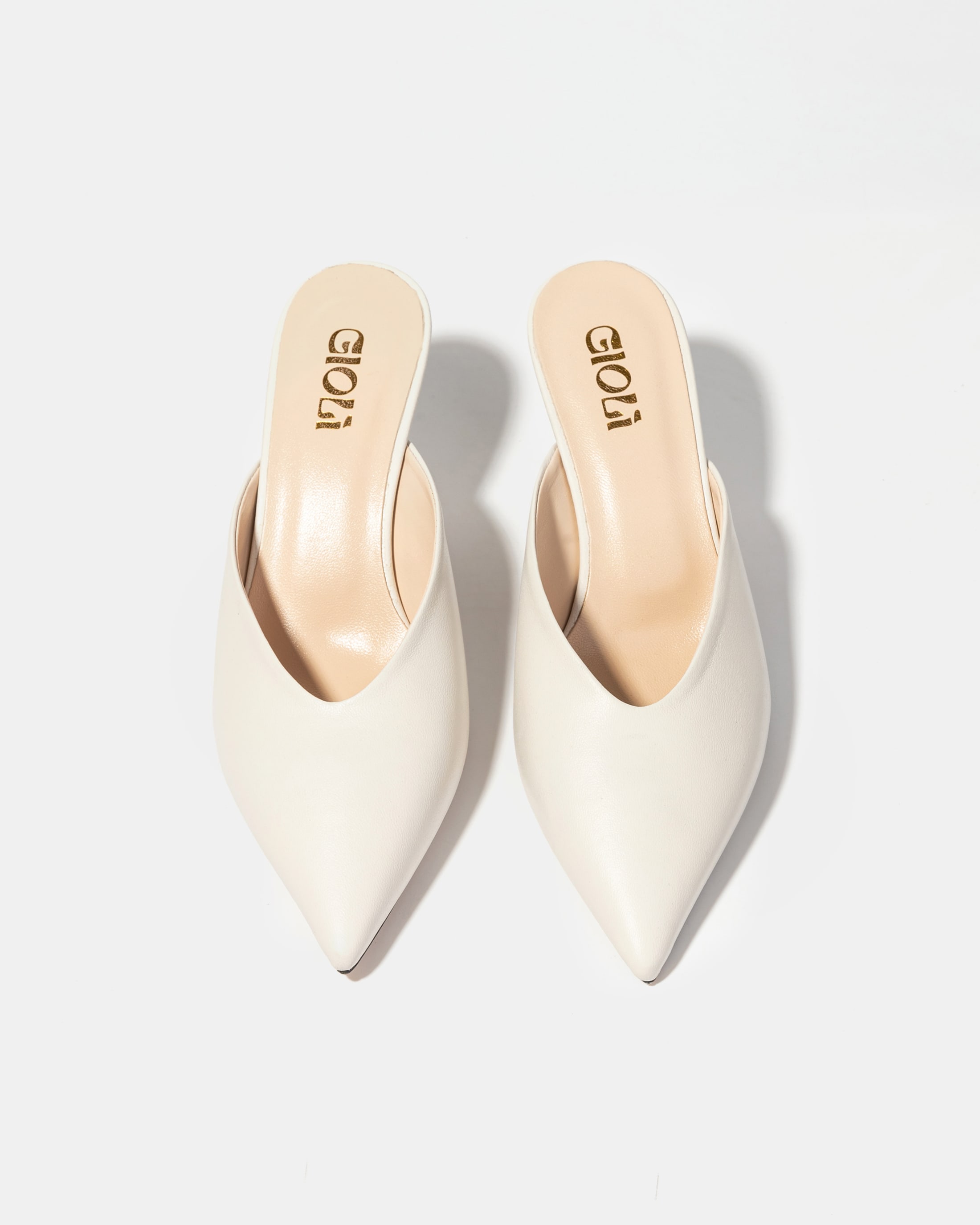 Бежевые кожаные мюли - Image 3 of 4