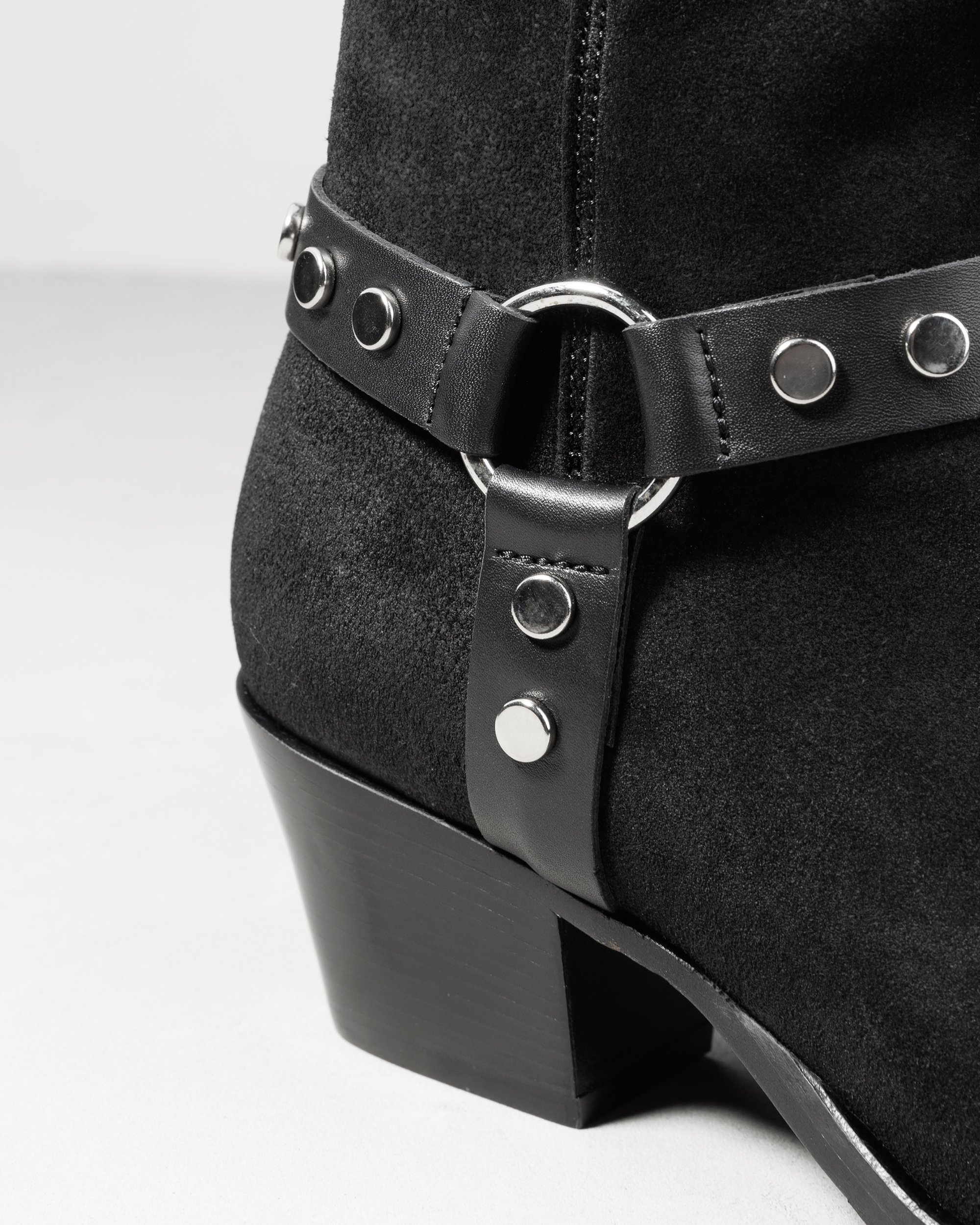 Черные ботильоны из замши на каблуке - Image 4 of 5