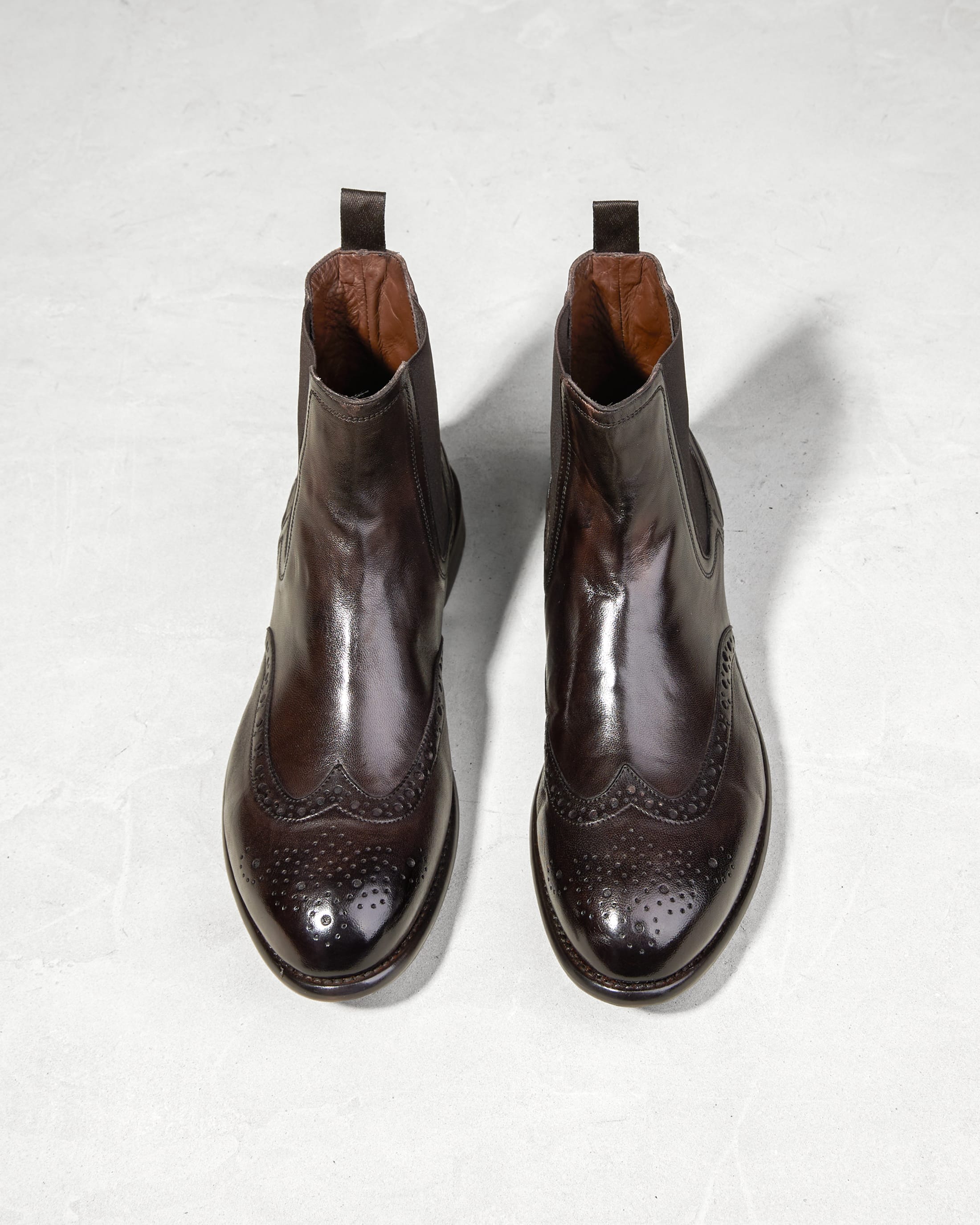 Темно-коричневые кожаные ботинки челси - Image 3 of 5
