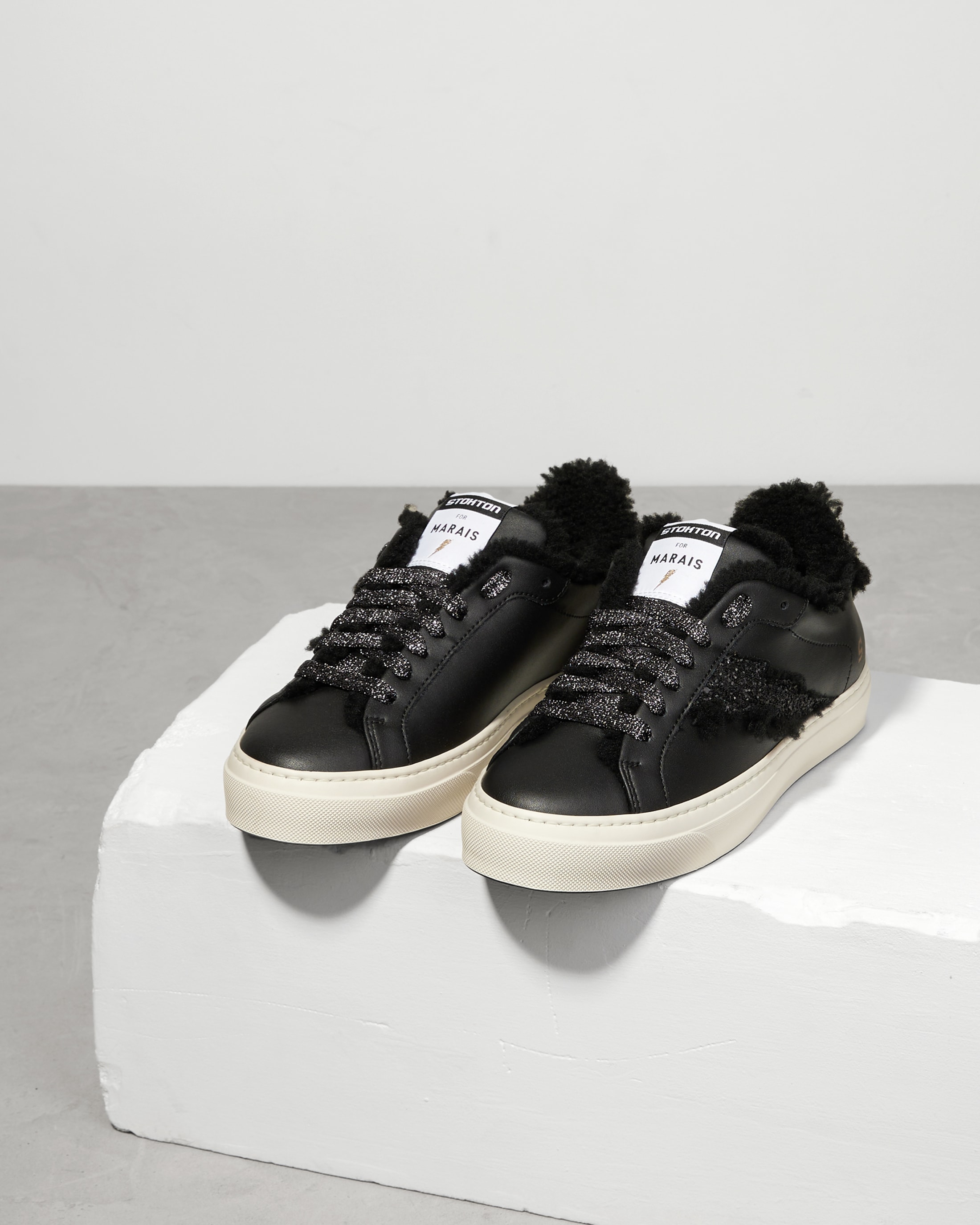 Черные утепленные кеды