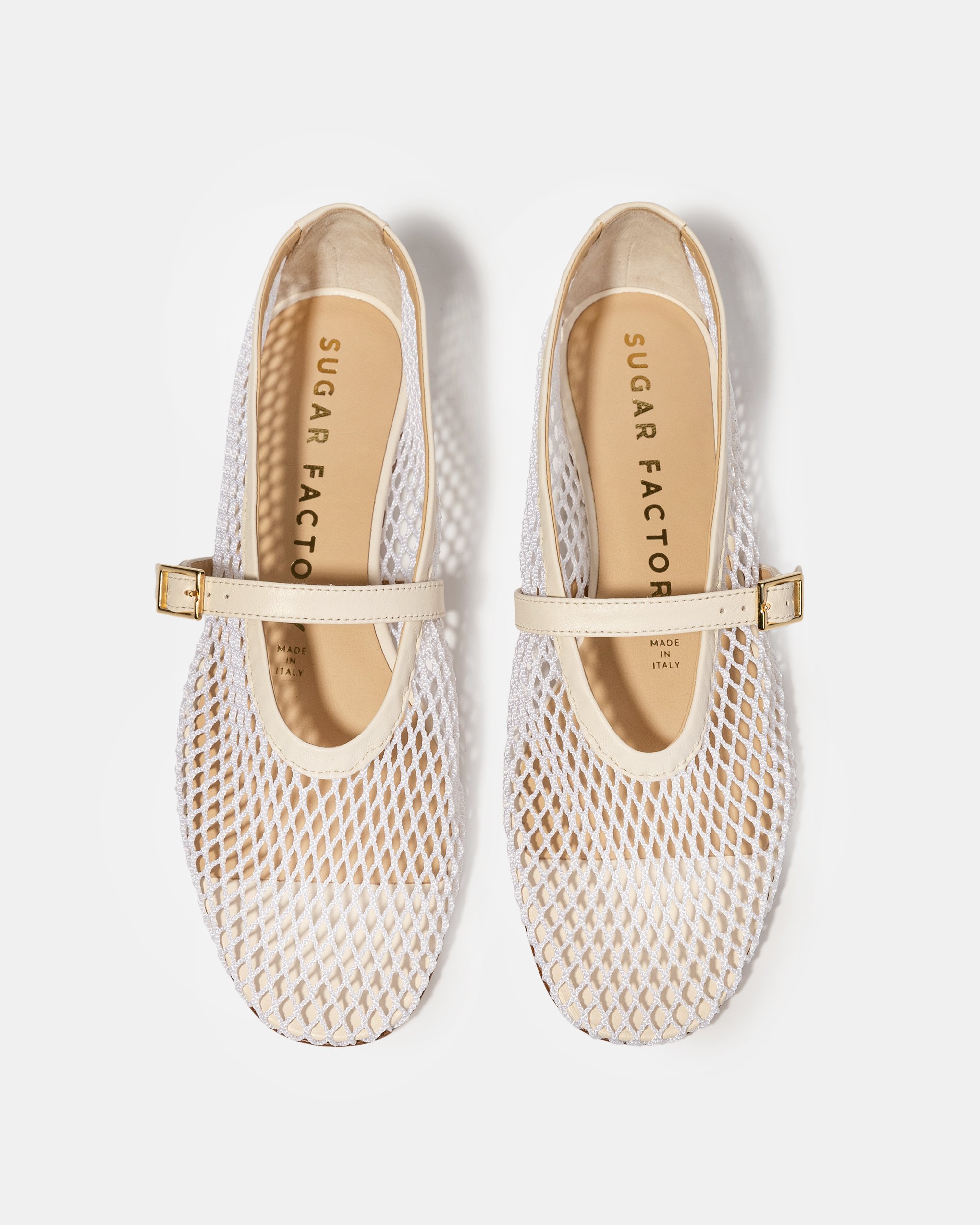 Белые балетки из текстильной сетки - Image 3 of 5