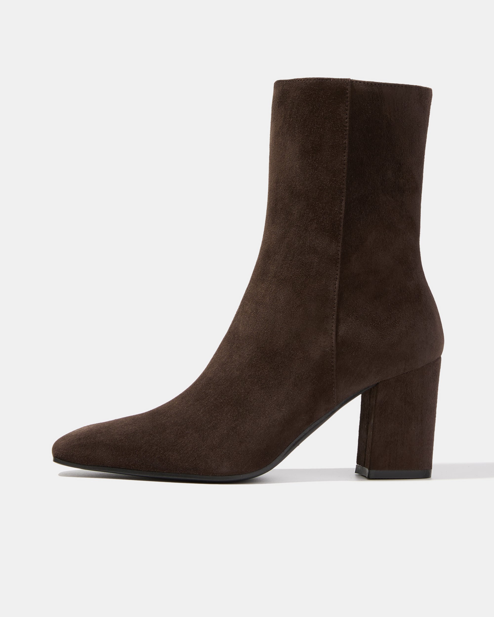 Темно-коричневые замшевые ботильоны - Main image