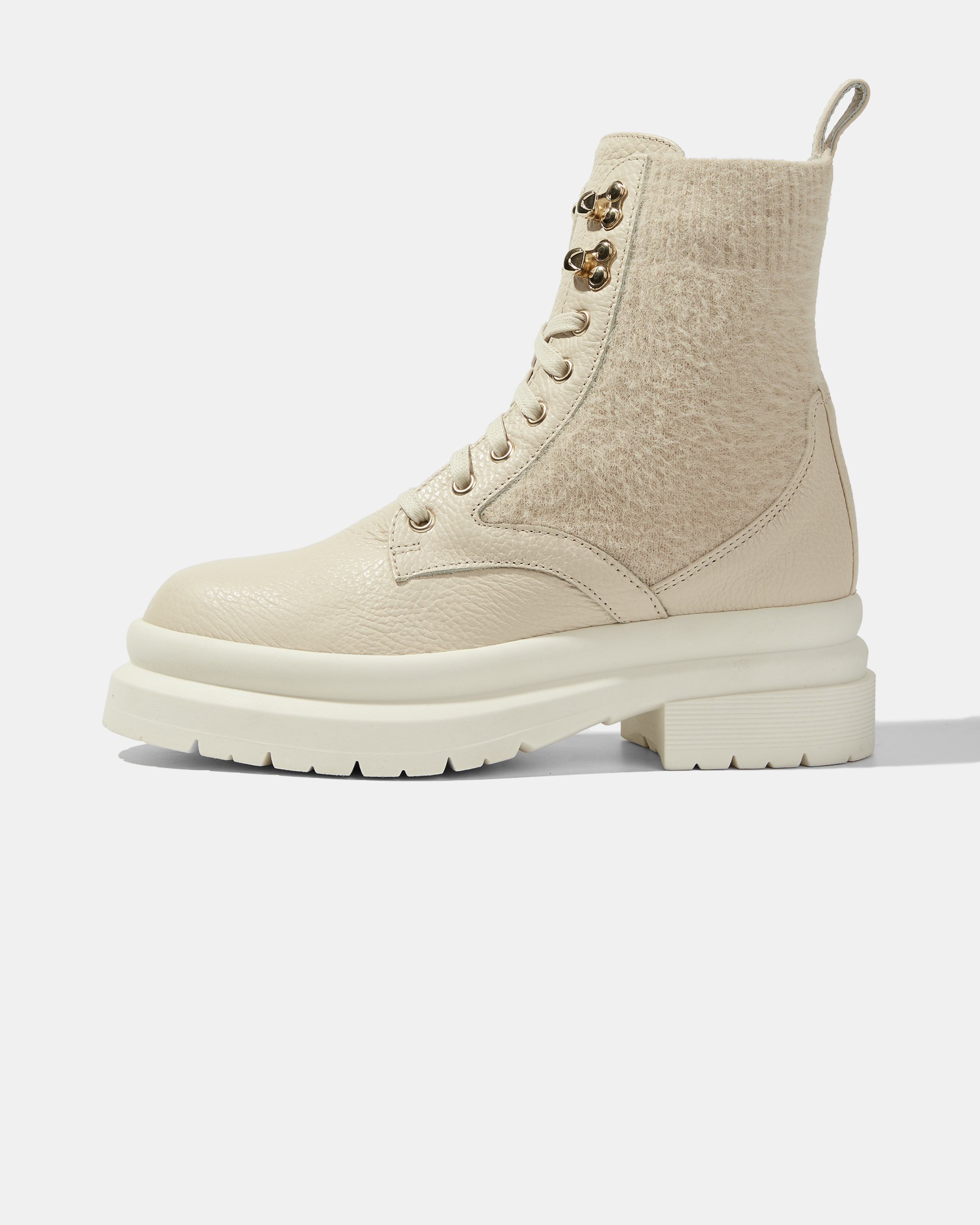 Молочные кожаные ботинки - Main image