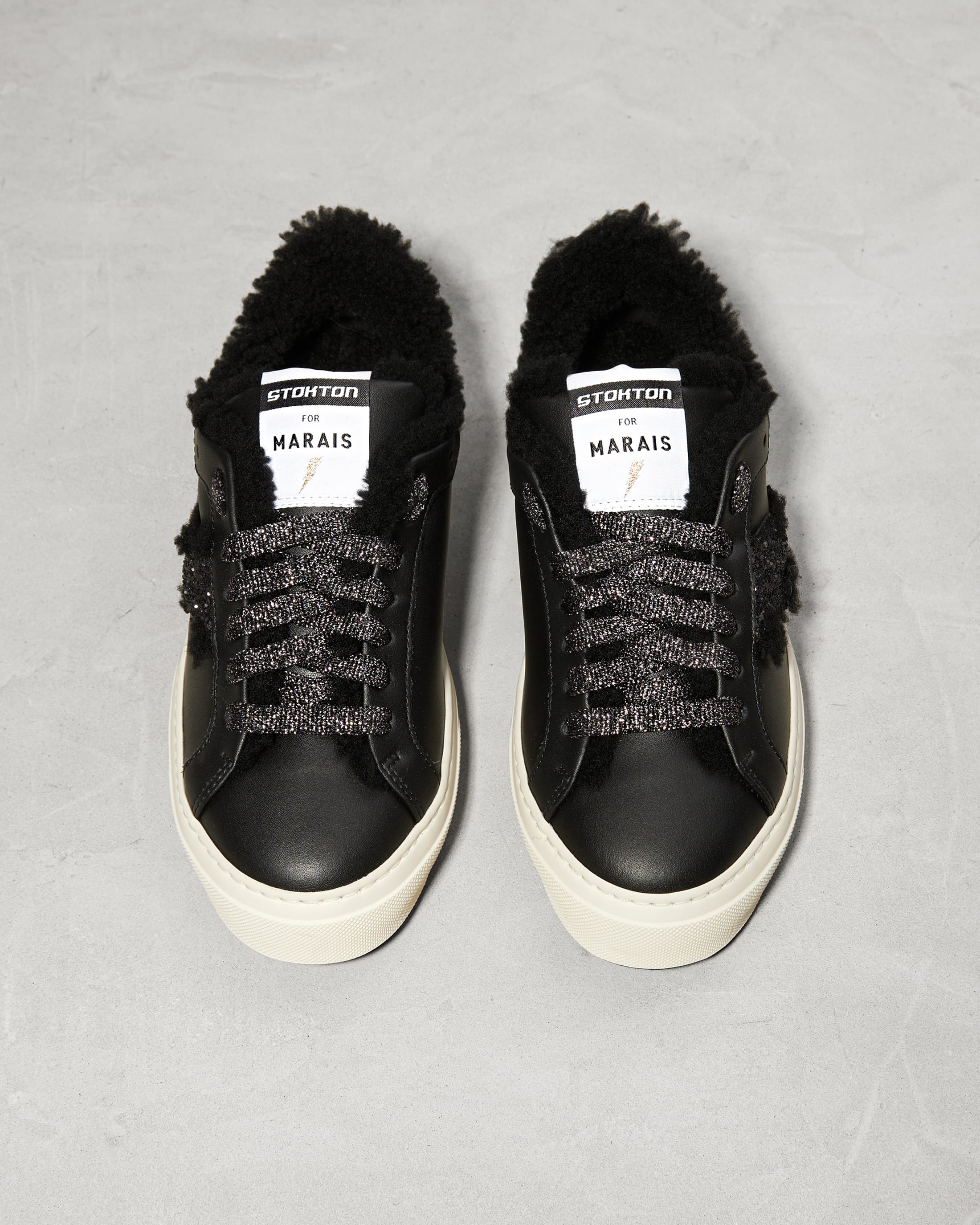 Черные утепленные кеды