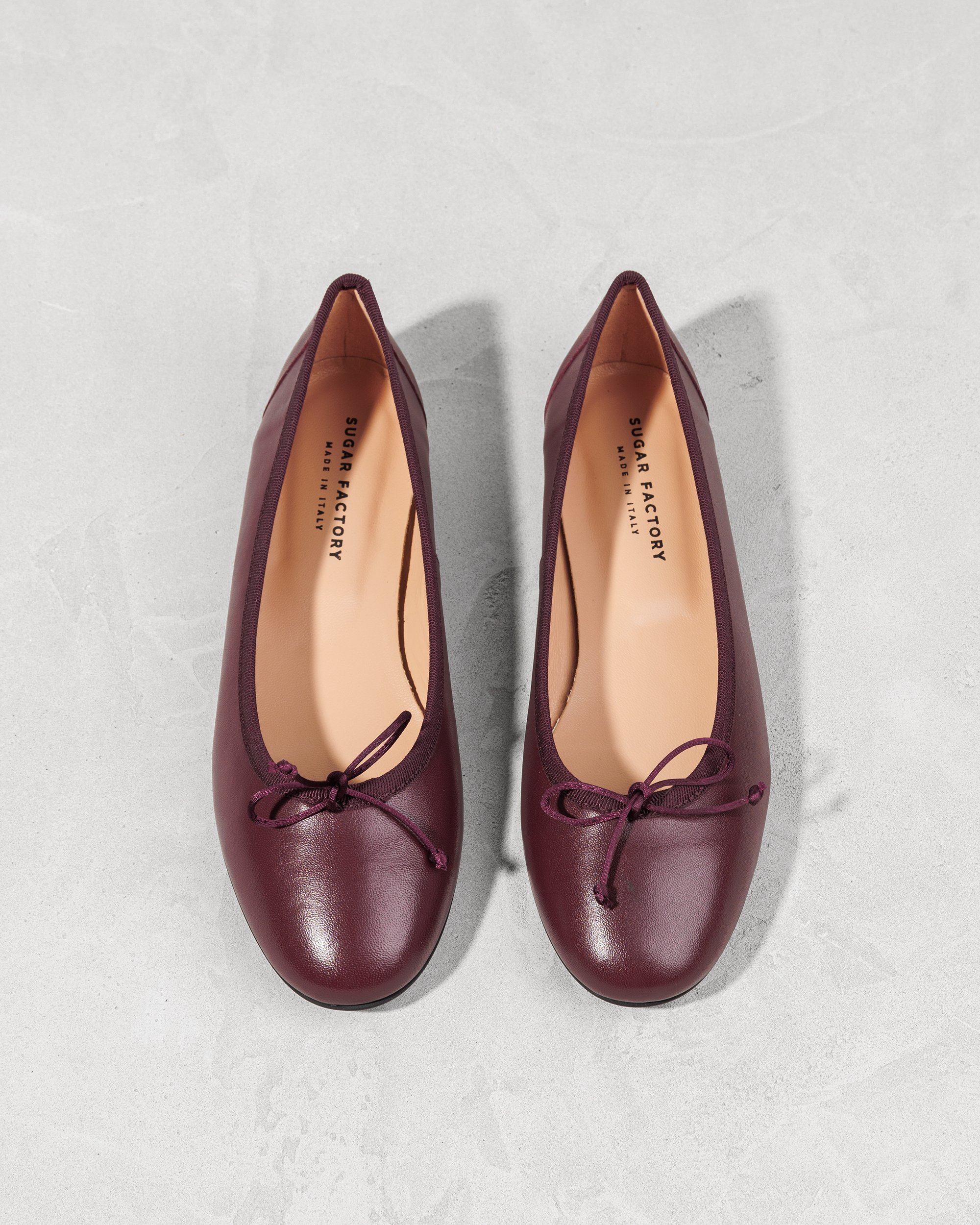 Бордовые балетки из натуральной кожи - Image 3 of 7
